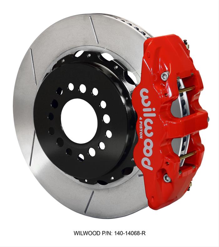 Wilwood AERO6 Red Big Brake Rear Slotted Kit 12-16 Challenger